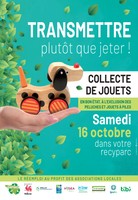 16 octobre 2021 : collecte des jouets dans les recyparcs 